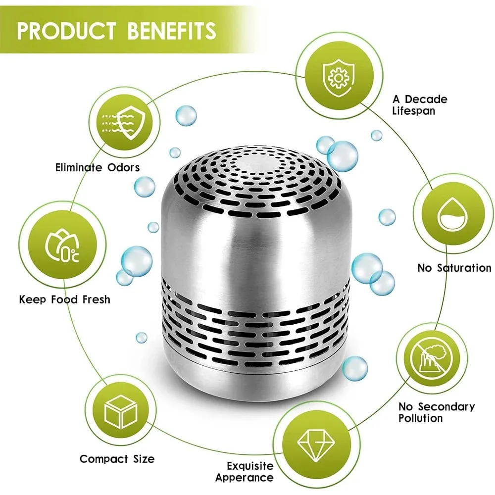 Refrigerator Deodorizer Lasts for 10 Years Refrigerator Odor Eliminator Fridge Deodorizer More Effective Than Baking Soda Bamboo