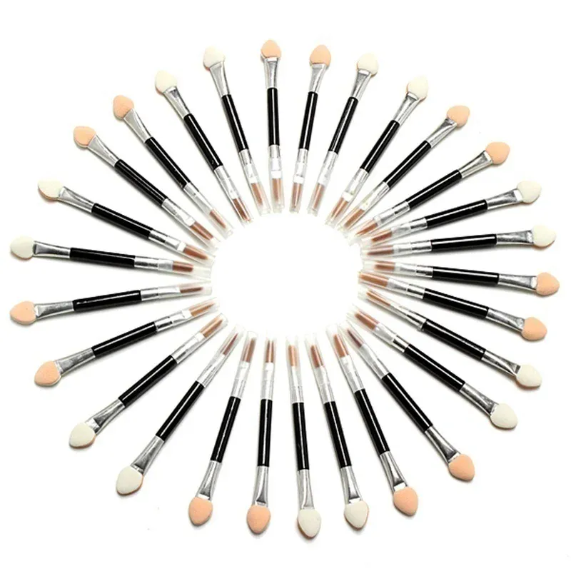 10Pcs Applicator Double-Ended Cosmetic Brushes Women Makeup Eyeshadow Eyeliner Sponge Lip Brush Set Disposable Makeup Brush — image 3