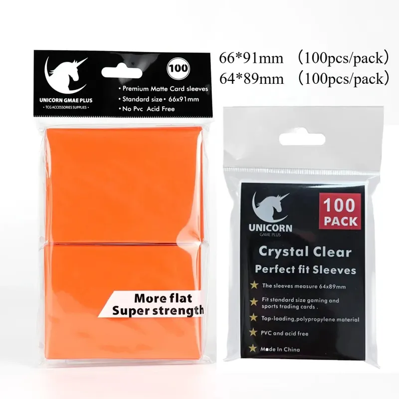 200PCS 카드 슬리브 트레이딩 카드 포켓몬 MTG 야구 스포츠 카드 보드 게임을위한 더블 레이어 매트 표준 크기 카드 슬리브 — image 18