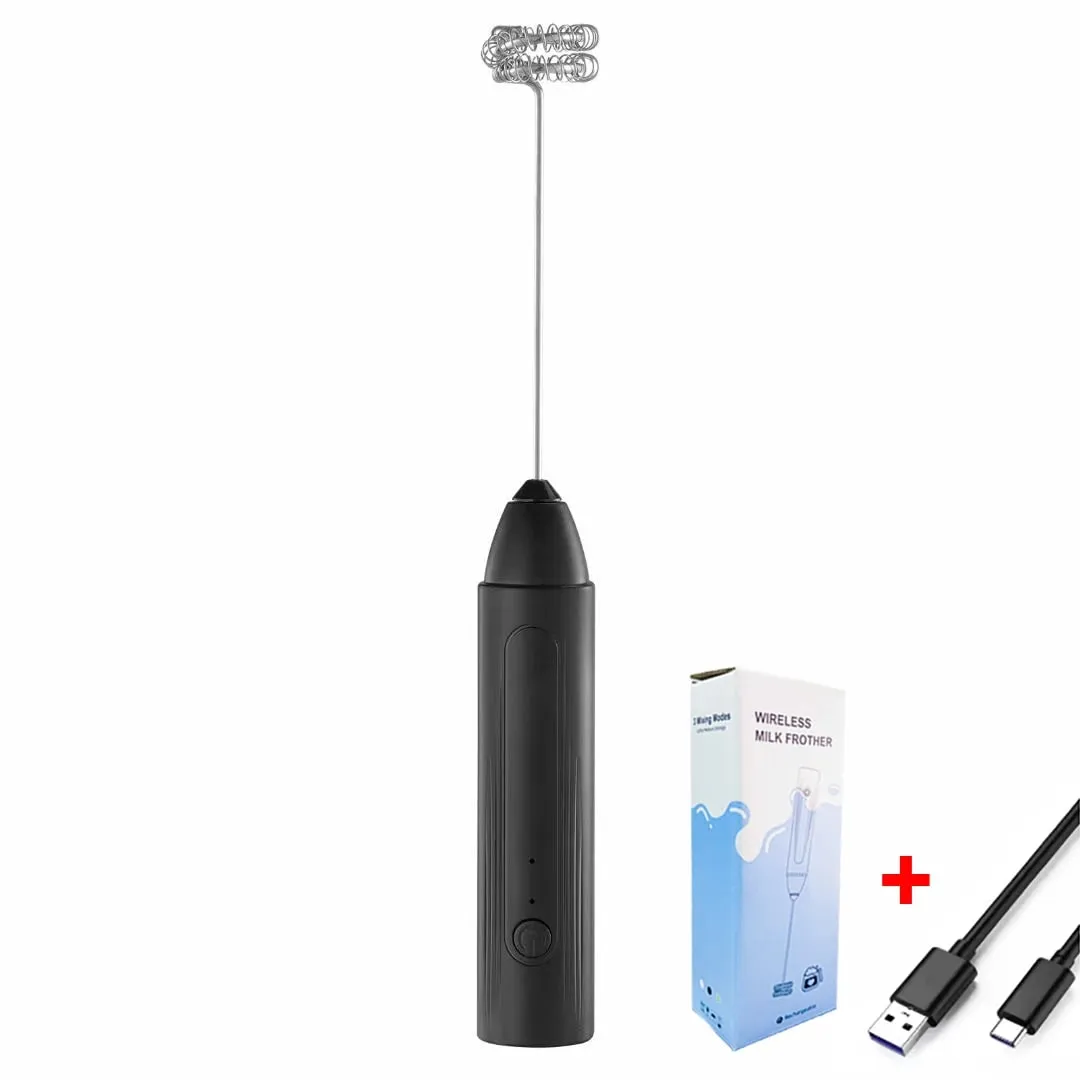 Rechargeable Electric Egg Beater With Stand Bracket 3 Speeds Adjustable Hand Whisk Drink Mixer Milk Frother for Coffee