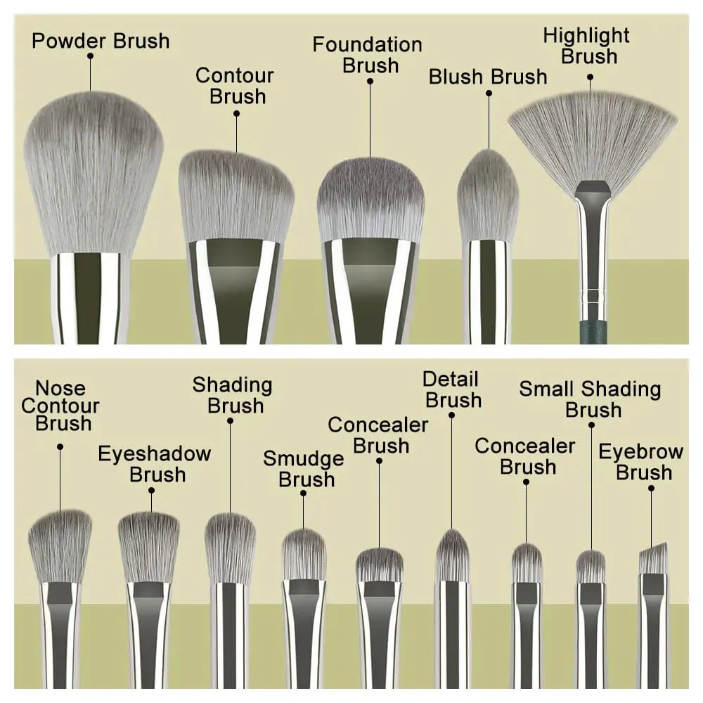 10/14Pcs Makeup Brushes Set EyeShadow Foundation Women Cosmetic Loose Powder Blush Super Soft Blending Make Up Brush Beauty Tool — image 2