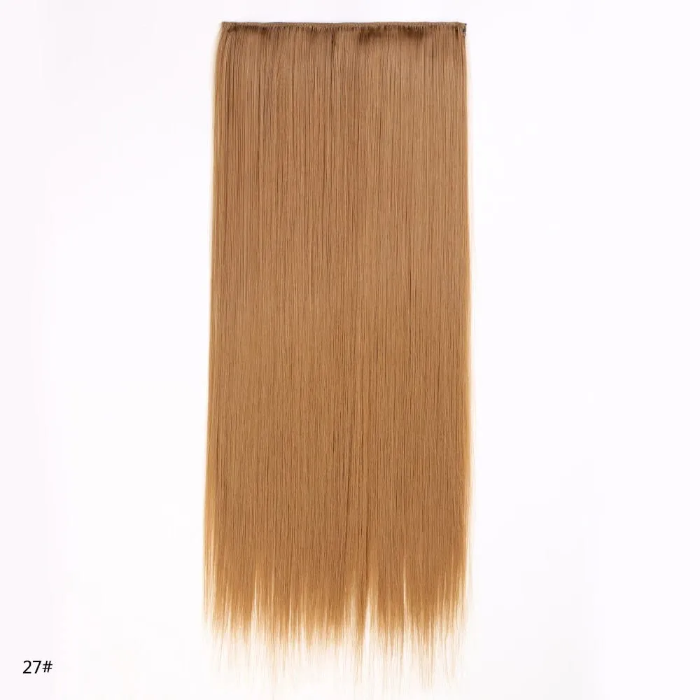 Syntetyczne przedłużanie włosów, jednoczęściowe z 5 klipsami, długie proste włosy blond, do codziennego użytku dla kobiet — image 30