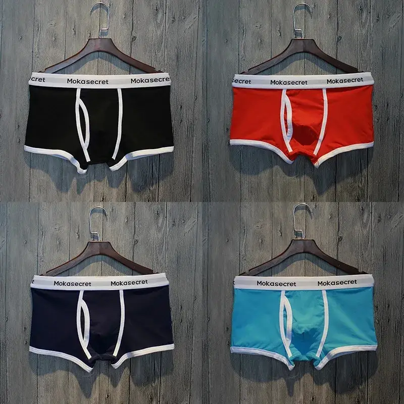 Men's Cotton Boxer Underwear Men's Fashion Letter Belt Underpants Breathable Soft Comfortable Male Panties Shorts — image 11