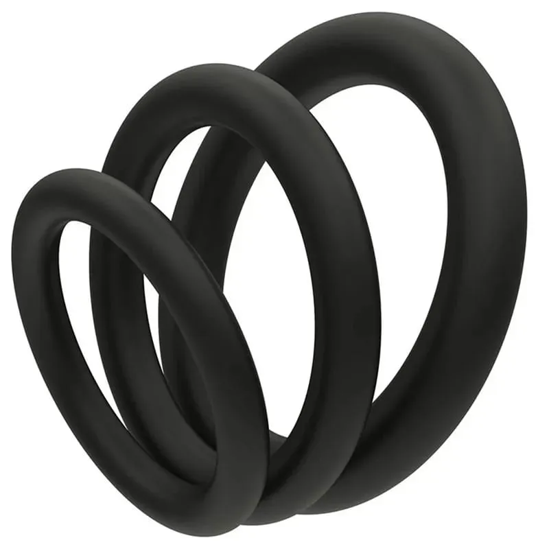 Cock Ring Durable Silicone Penis Rings Men Ejaculation Delay Rubber Sex Toys Rings for Male 3pcs/Set — image 4