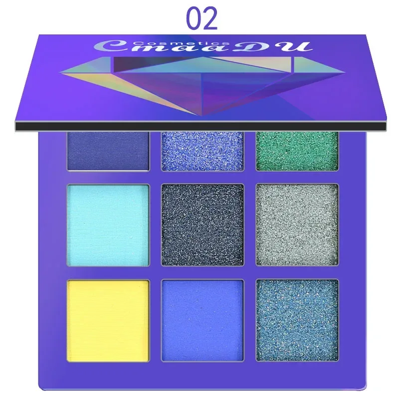9 Colors Nude Eyeshadow Powder Makeup Palette Matte Shimmer Eye Pigmented Powder Make Up New Warm Earth Color Eyeshadow — image 16