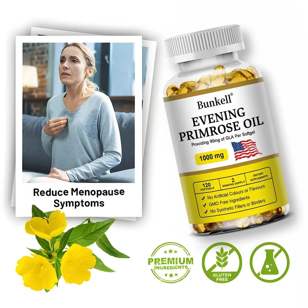 Evening Primrose Oil Capsules - Contains Gelatin and Vegetable Glycerin To Promote Healthy Skin Immunity Balance For Women — image 5
