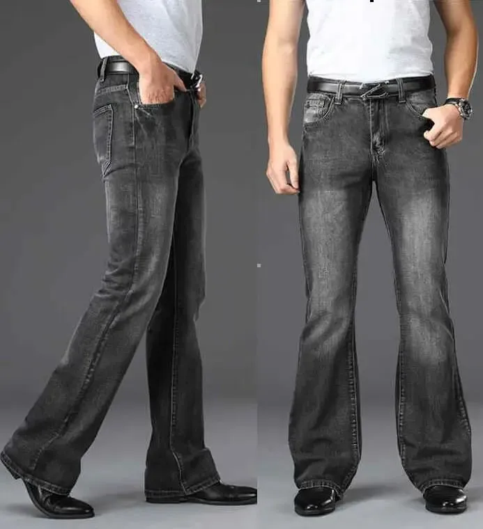 Men's Flared Jeans Loose Men Big-Leg Jeans Men Flared Pants Boot Cut Leg Designer Classic Jeans Multiple Styles Size 28-40 — image 3