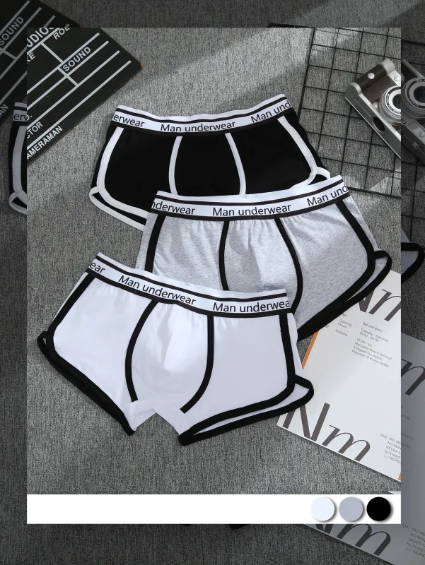 1/4pcs Men Underwear Boxers Cotton Panties Breathable Solid Boxershorts Male Mid Waist Underpants Trend Man Shorts Homme Shorts — image 11