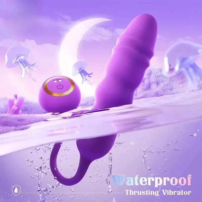 Clitoral stimulation Insert G-spot dildo Vibrator Clitoral vibrator 10 kinds of vibration 9 kinds of thrust dildo sex toys 18+ — image 6