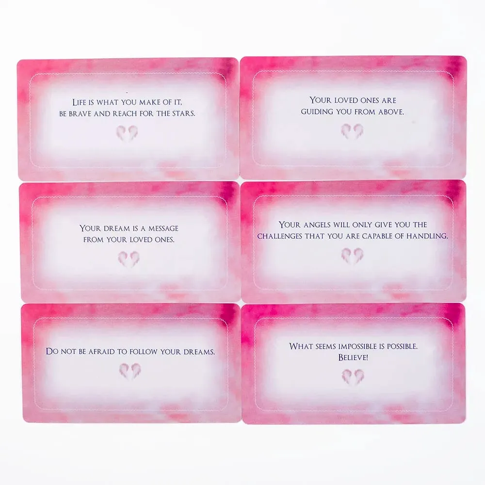 Angel Wishes Oracle Cards Juego de mesa de adivinación de visiones en inglés, baraja de 40 piezas para familiares y amigos, 11,1x6,1 cm — image 5