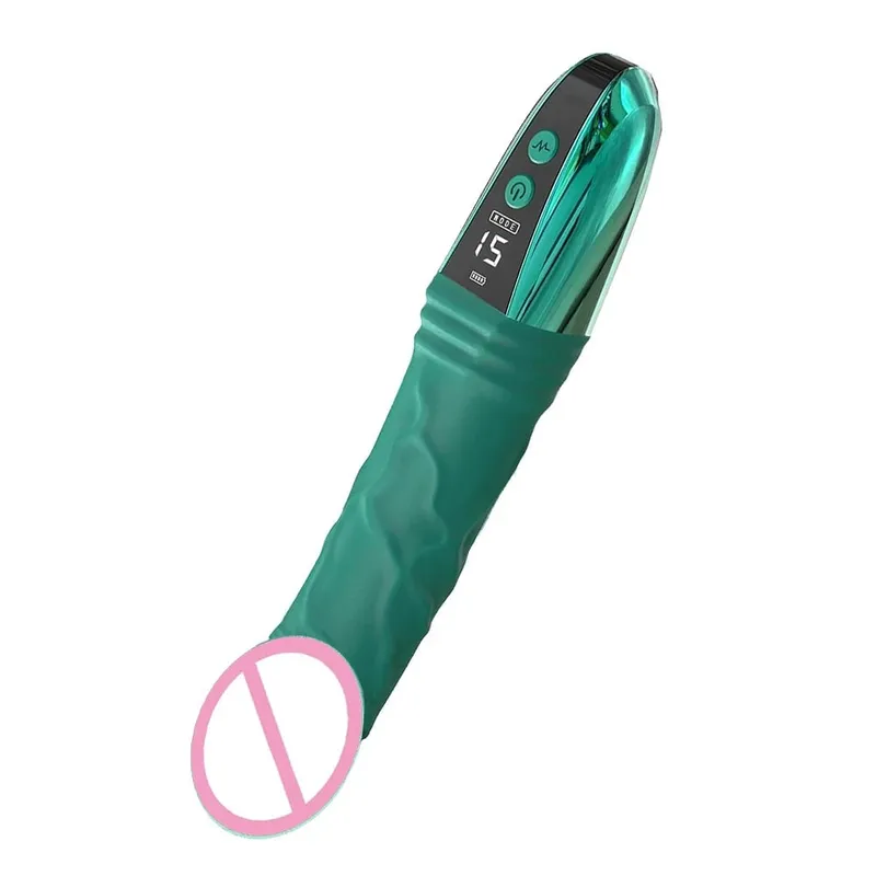 Female LCD Display Vibrator Clitoris Nipple Gspot Tease Dildo Stimulator Vagina Anal Masturbator Sex Toys for Women Male Couples