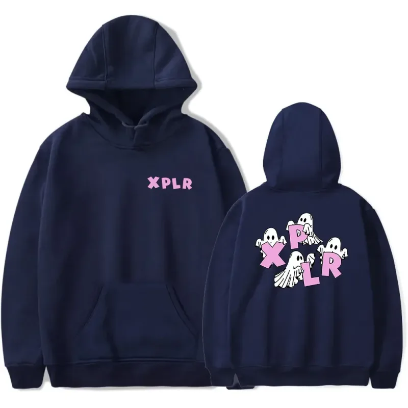 Xplr - Men's and women's long sleeved hooded sweatshirts unisex streetwear hip-hop style ghost print Sam's and Colby Merch