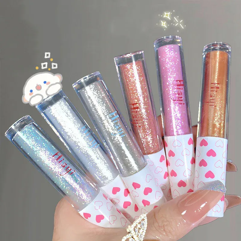 Liquid Eye Shadow Highlighter Water Proof Super Shiny Lasting Flakes Monochromatic Glitter Brighten Silkworm Makeup Maquillaje — image 1