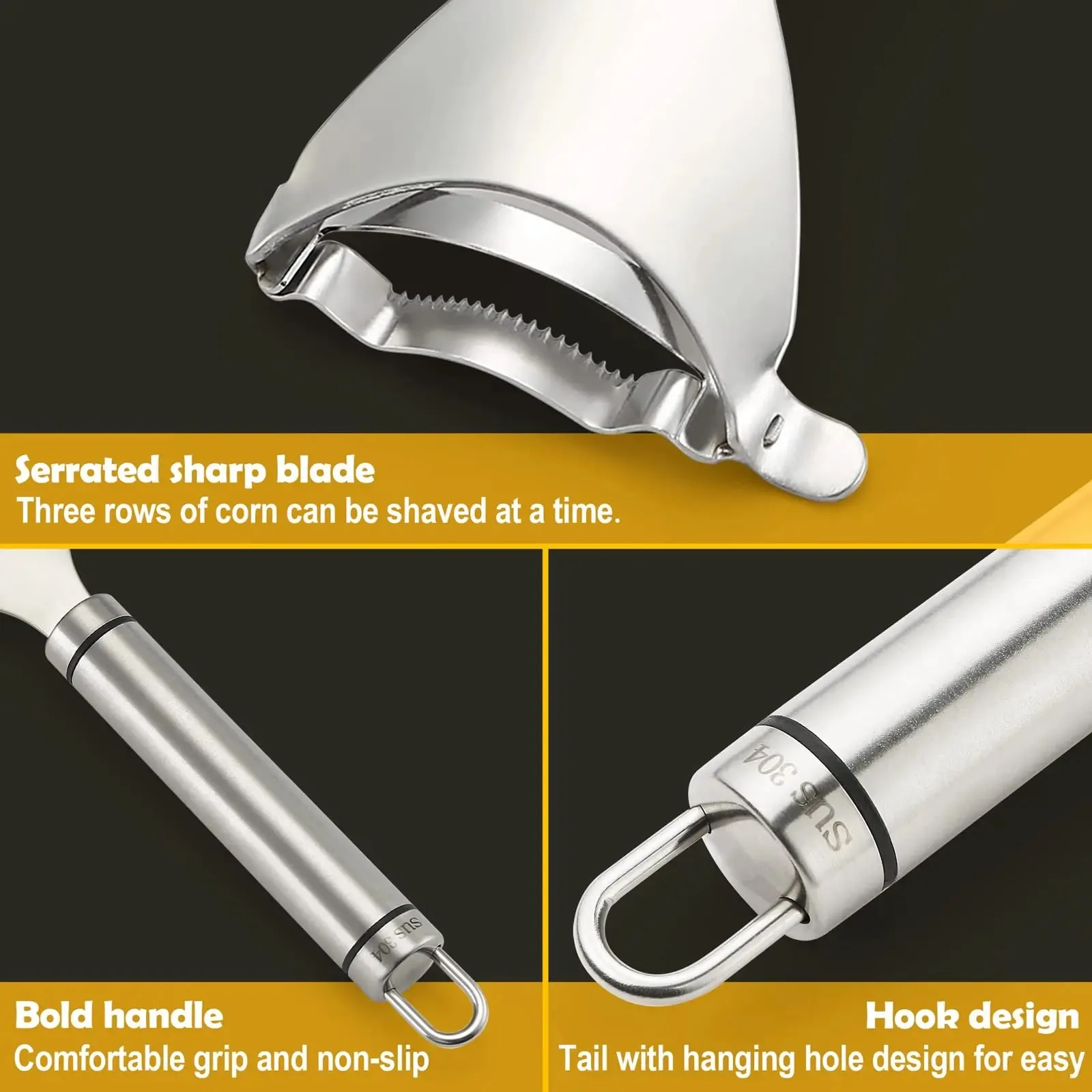 Corn Peeler For Corn On The Cob Stripper Tool Removes Corn Kernels From Cobs In Seconds Kitchen Gadget Stripping Tool