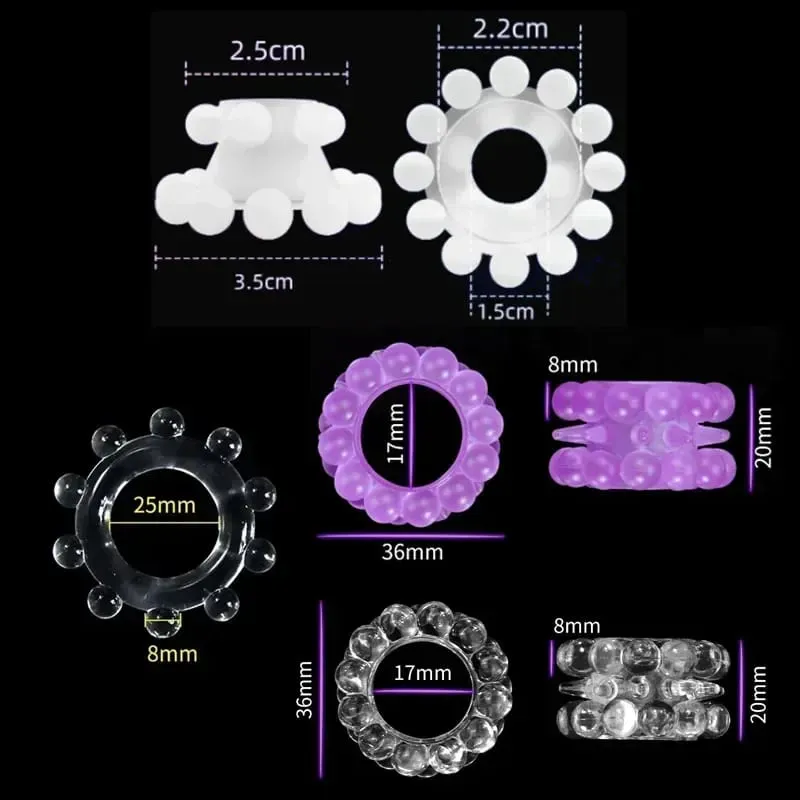 3pcs/set Penis Ring Enhance Dick Erection Delayed Ejaculation Cock Enlargement Lasting Semen Lock Ring Adult Sex Toys — image 2