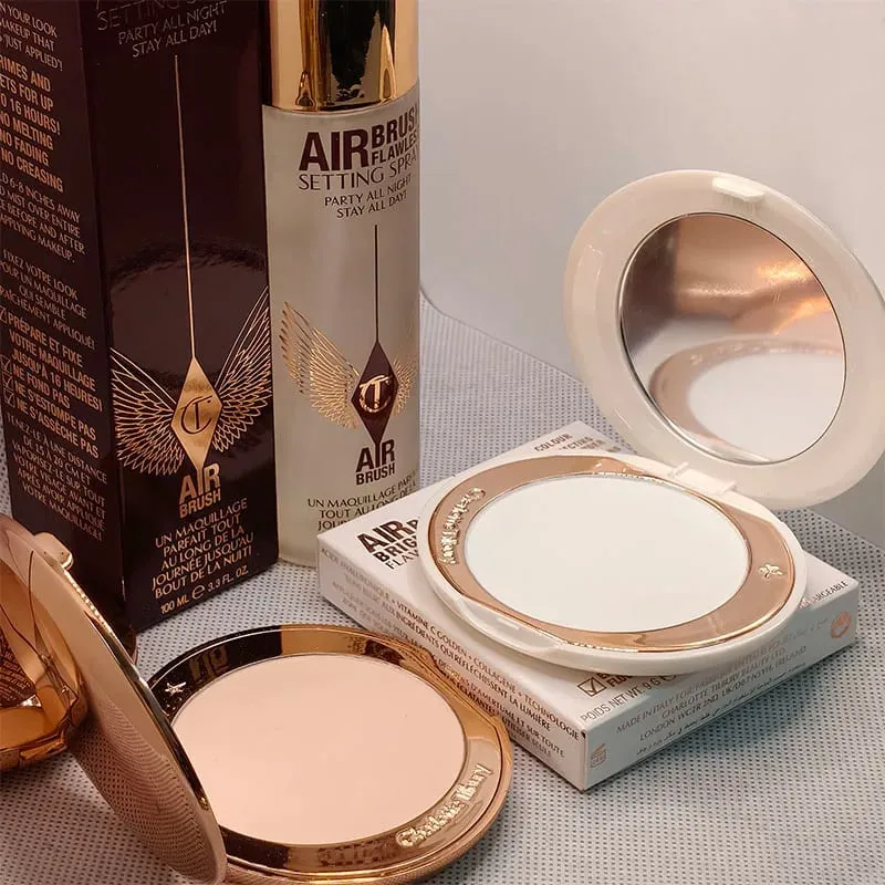 Charlotte Tilbury Brand Two Color Heart Shaped Powder Blusher Setting Spray Oil Control Powder Blusher Air Cushion Pen Cosmetic — image 6