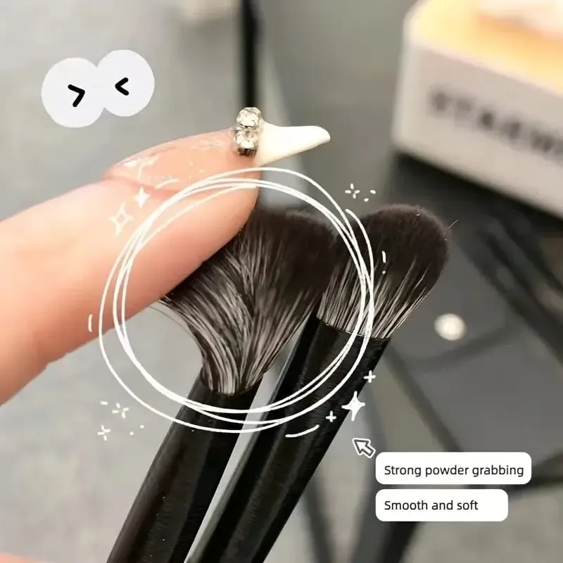 Soft Eye Shadow Brush 10 Piece Set of Eye Cosmetics Apply Eyeliner Pencil Blade Eye Detail Small Makeup Brush — image 2