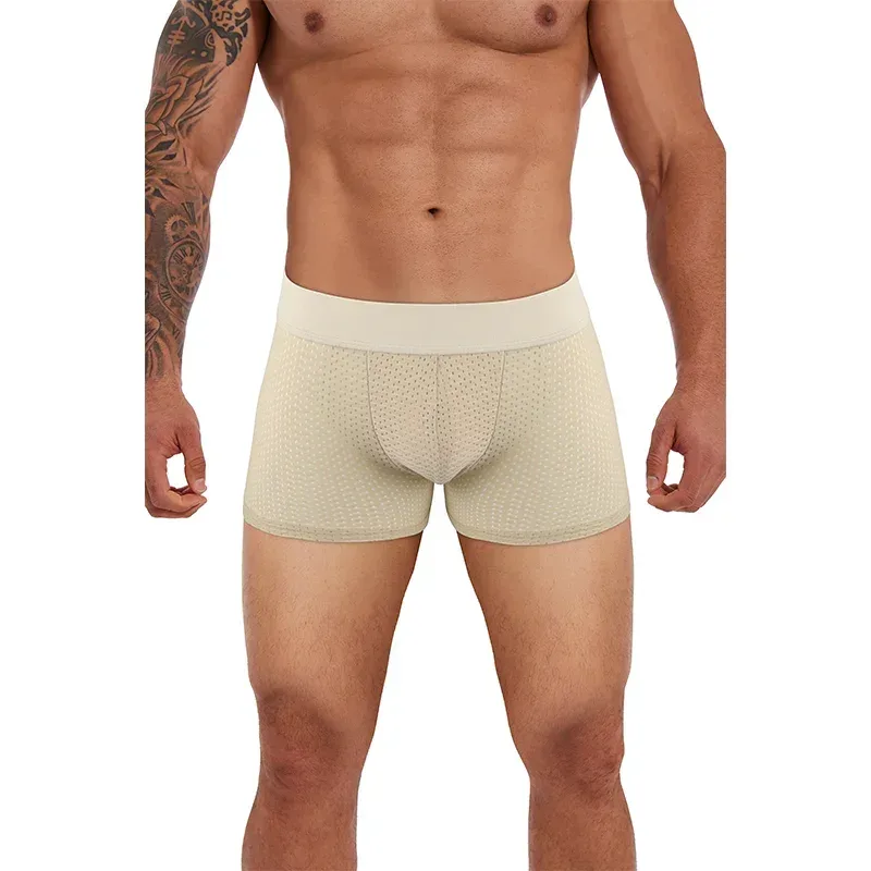Men's Sexy Boxer Fake Butt Hip Lifter Enhancer Short Removable Padded Underwear Soft Shapewear High Stretch Underpant Mesh Brief — image 6