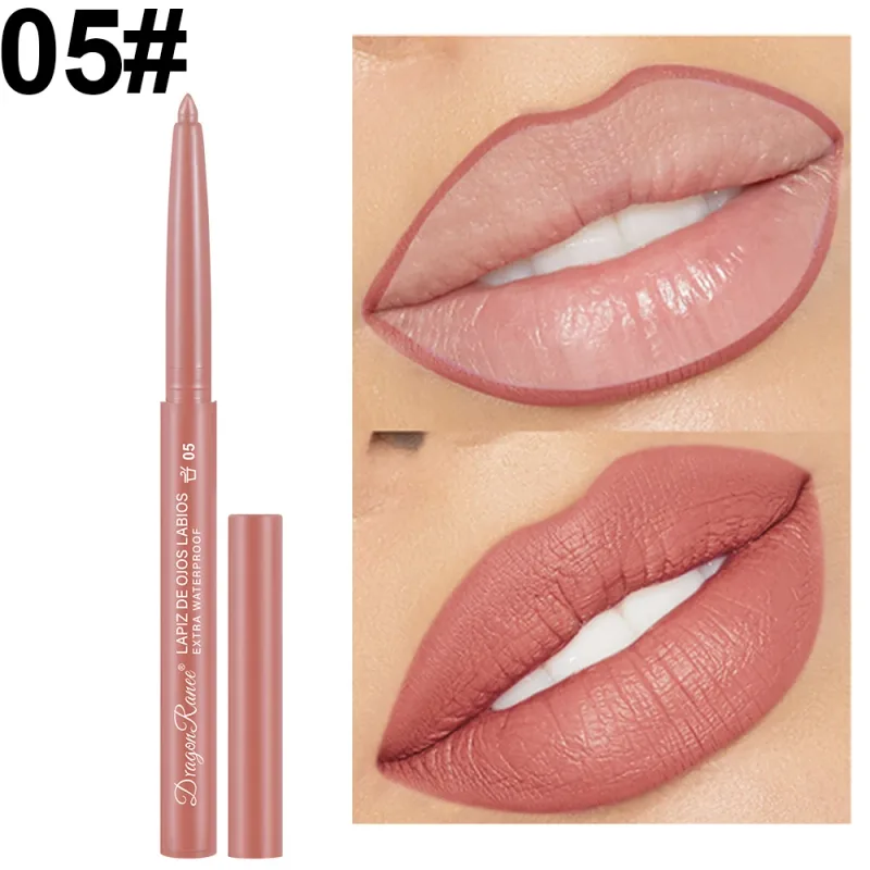 Lip Liner Lipstick Pen Waterproof Long-Lasting Contouring Lip Pencil Matte Finish Beginner Automatic Lip Liner Bean Paste Color Contouring Pen Automatic Rotating Lip Liner — image 14