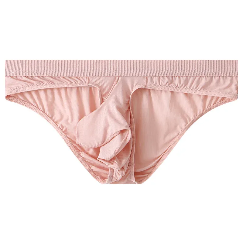 Men's Ice Silk Briefs Summer Transparent Seamless Quick-drying Man Breathable Panties Ultra-thin Underwear