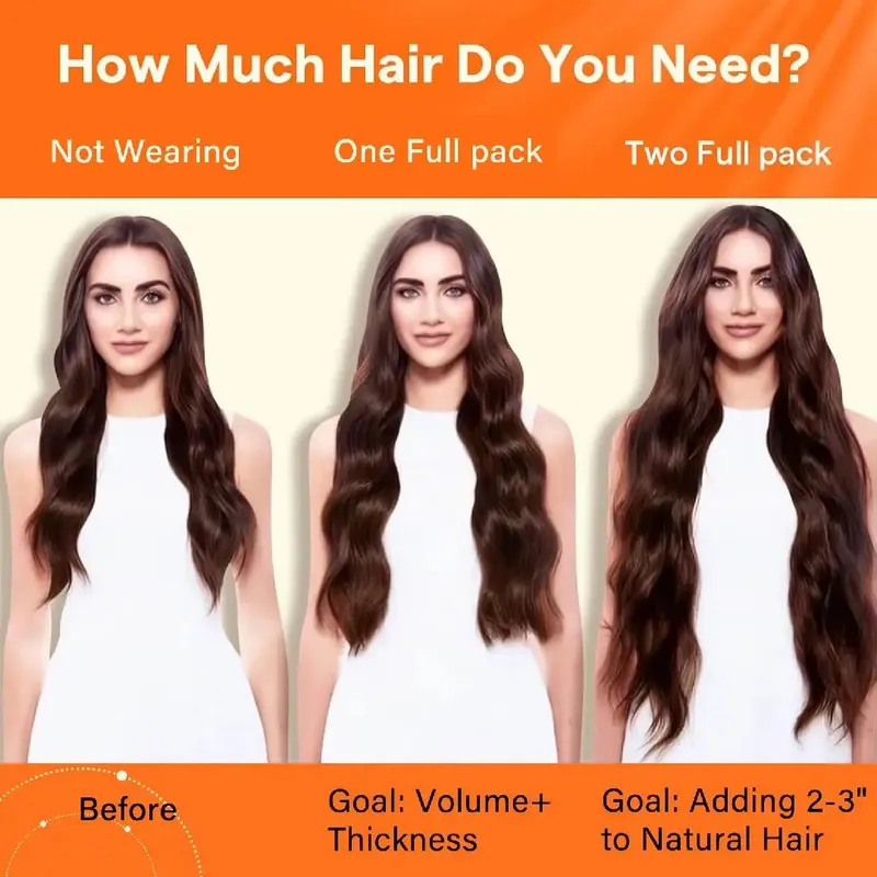 Full Shine Seamless Clip in Human Hair Extensions 8Pcs 100g&80g Pure Color Blond Hair Pu Clip on Remy Extension Skin Weft