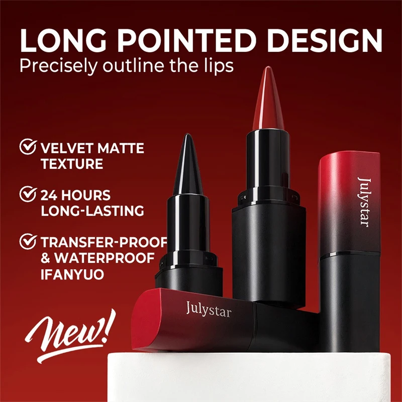 Tapered Nib Lip Liner Pencil Long-Lasting Matte Black Brown Velvet Lipstick Waterproof Natural Slim Lip Liner Makeup Cosmetics — image 6