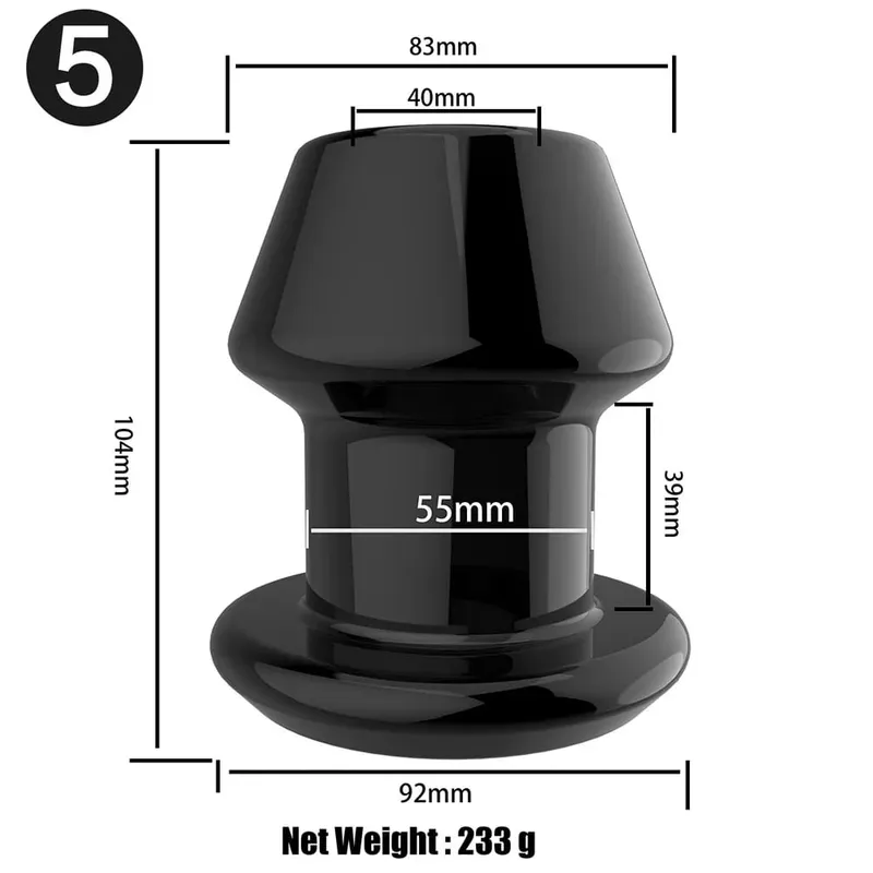 Hollow Vaginal Peephole Vaginal Peephole Anal Plug Vaginal Dilation Anal Dilation BDSM Enema Sex Toy Butt Plug for Men Women — image 12