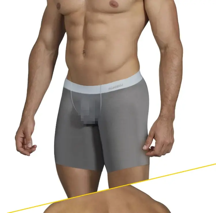1/3 PCS Men Ice Silk Transparent Boxers 0.01 Ultra-thin Fabric See Through Underpants Seamless Underwear Boxer Shorts — image 19