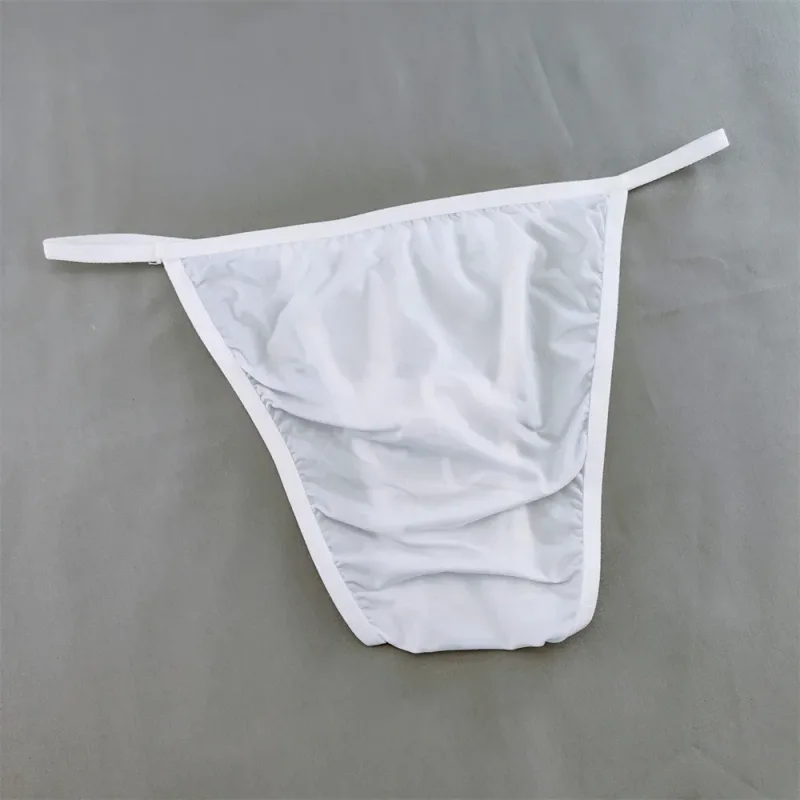 Translucent Bulge Pouch Underwear Thin Waistband Mens Ice Silk Nylon Briefs Low Rise Summer Male Panties — image 4