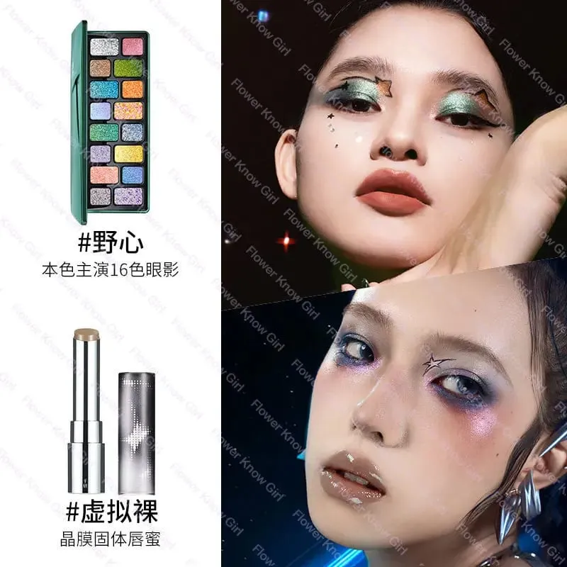 16-Color Eyeshadow Palette Matte Shimmer & Satin Finishes Natural Daily Wear Multi-Color Face Palette Lip Gloss Set — image 8