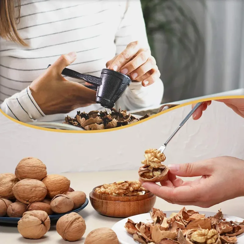 Pecan Nut Cracker Walnut Plier Opener Tool with Non-slip Handle — image 3