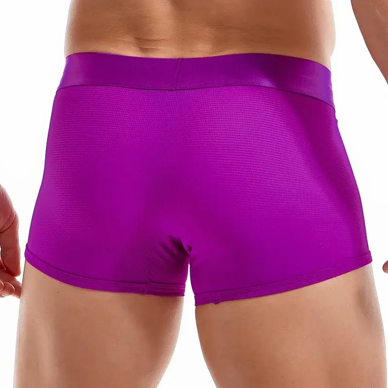 Sexy Underwear Mens Flat Corner Pants Ice Silk Breathable Youth Quadrangle Pants Guard Pants Mesh Quick Drying — image 19