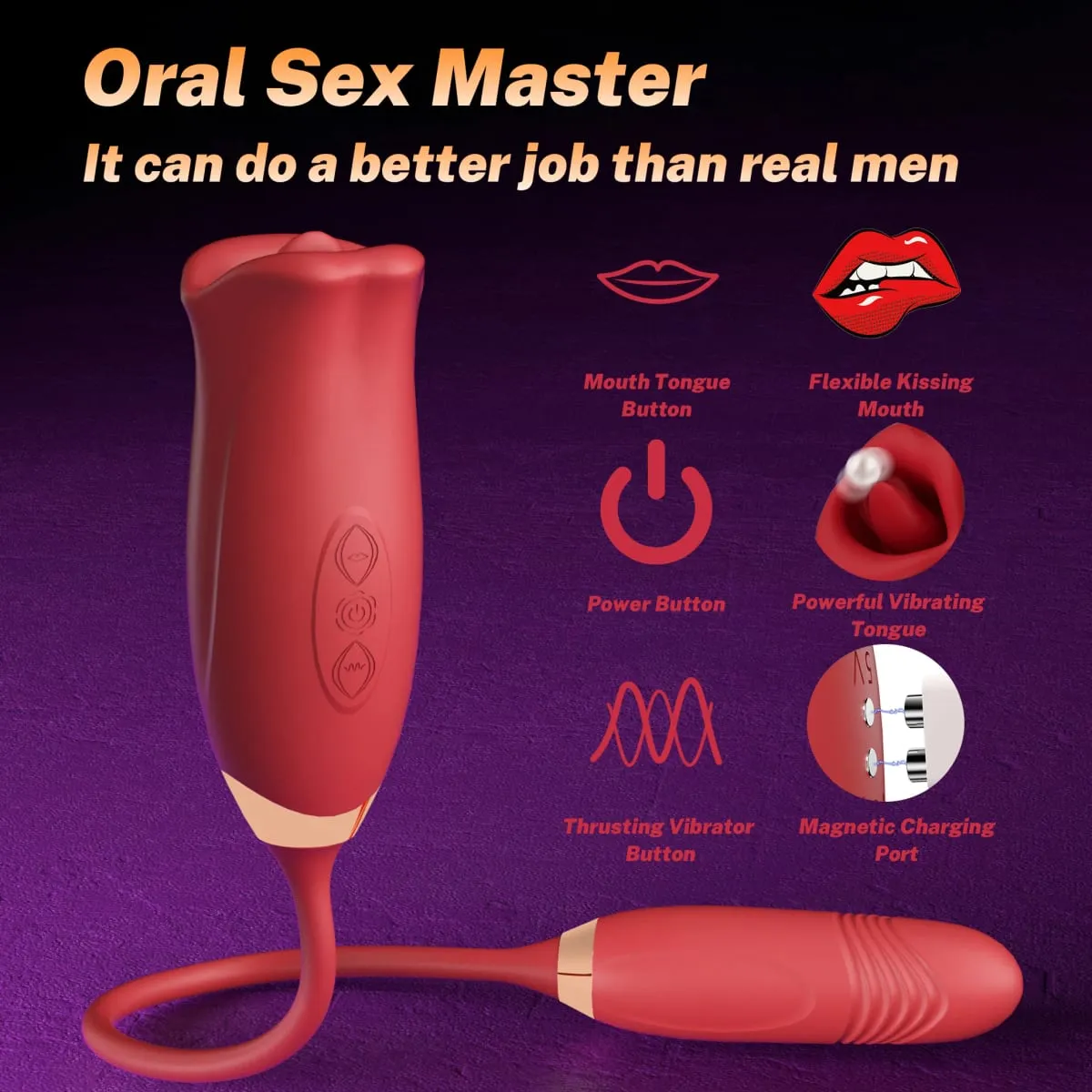 Thrusting Sucking Vibrator for Women Tongue Licking Nipple Clit Stimulator G-spot Dildo Massager Love Egg Sex Toys Couples