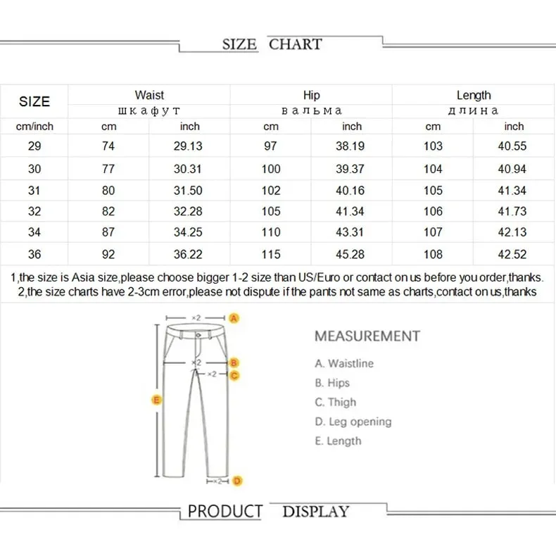 Men's Street Style Elastic Waist Denim Cargo Pants Solid Color Washed Slim Fit Casual Jeans with Multiple Pockets for Daily Wear — image 7