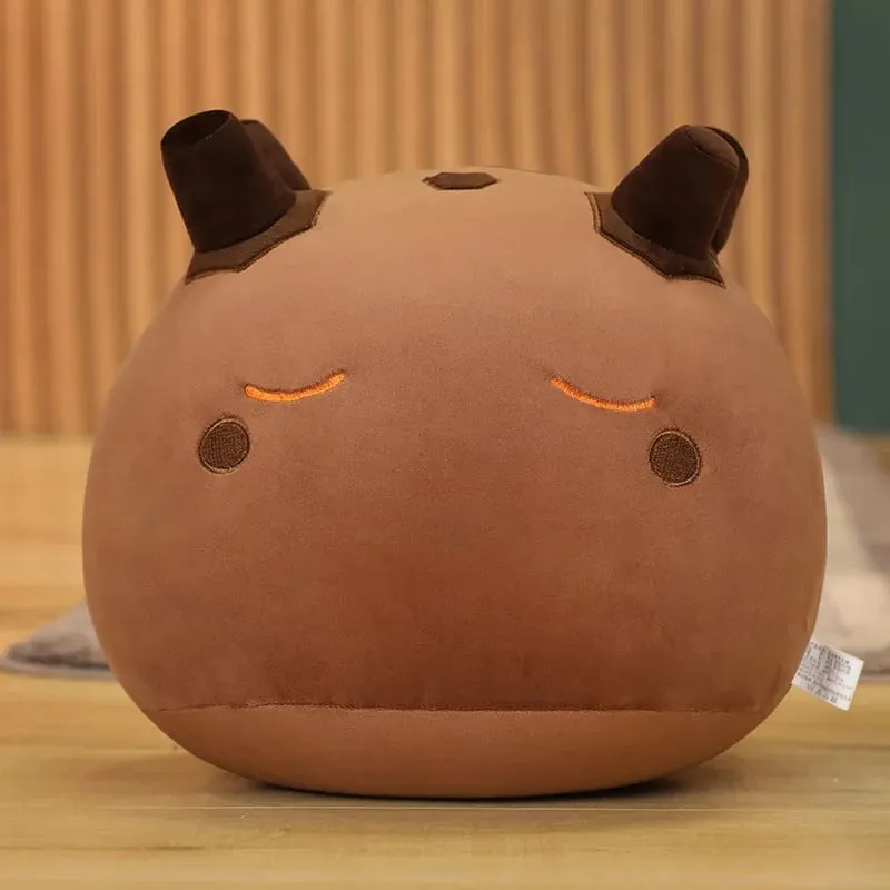 Novo 10cm anime projeto bonito genshin impacto slime pelúcia travesseiro brinquedos kawaii dos desenhos animados anime travesseiro brinquedos aniversário presente de natal para crianças — image 7