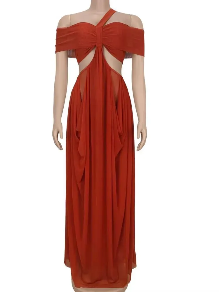 Beyprern Chic Women's Cut Out Layered Irregular Party Dresses Special Occasion Outfits Loose Ruched Night Out Vestidos Clubwear — image 6