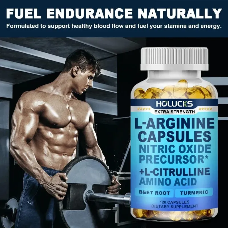 Premium L-Arginine Capsules with L-Citrulline & Turmeric Supports Muscle Pump Recovery & Overall Physical Performance — image 5