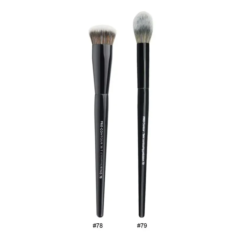 2pcs/set Pro Black Makeup Brushes Synthetic hair Powder Eye Shadow Smudge Highlight Foundation Airbrush Diffuser Make Up Brush — image 12