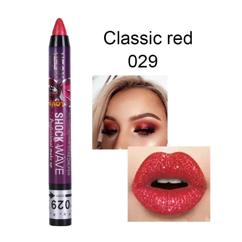 2 In 1 Eyeshadow Lipstick Stick Pencil Waterproof Glitter Matte Eye Shadow Makeup Pigment Eyeshadow Pen — image 41
