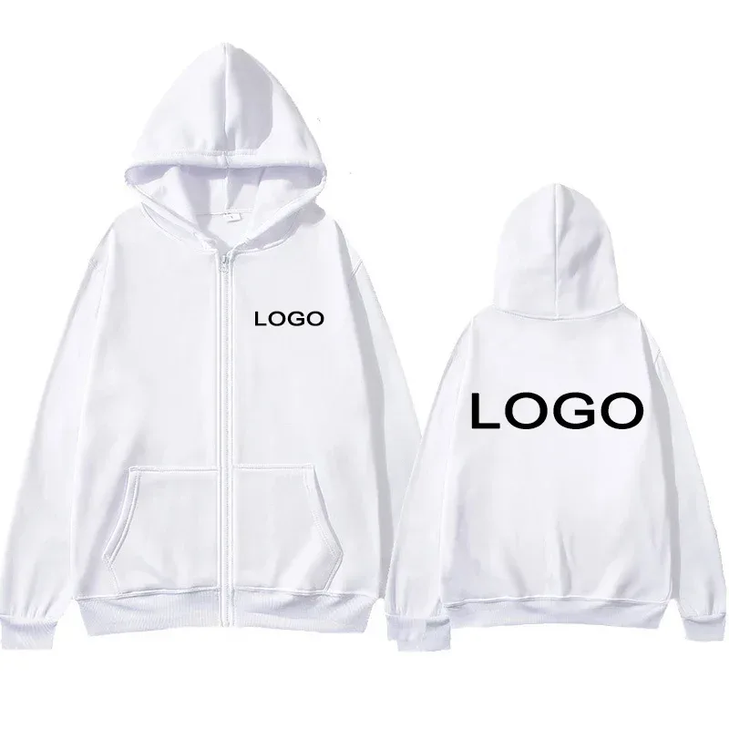 Skræddersyet trykt lynlås hættetrøjer Mænd Mode Langærmet Lynlås Sweatshirts Kvinder Casual Personlighed Hættetrøje Sudadera — image 4