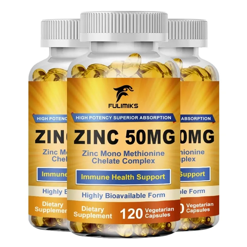 Premium Pure Zinc Capsules 50 mg Supplement High Absorption Boosts Immune Antioxidant Skin Cognitive Health — image 9