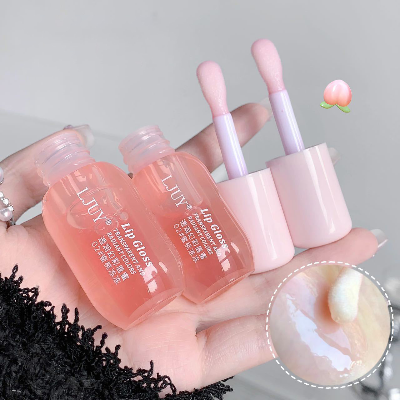 Fruit Crystal Jelly Lip Oil Hydratační Transparentní Skleněný Lesk na rty Plumping Clear Lip Plumper Sérum Péče o rty Makeup Kosmetika — image 3