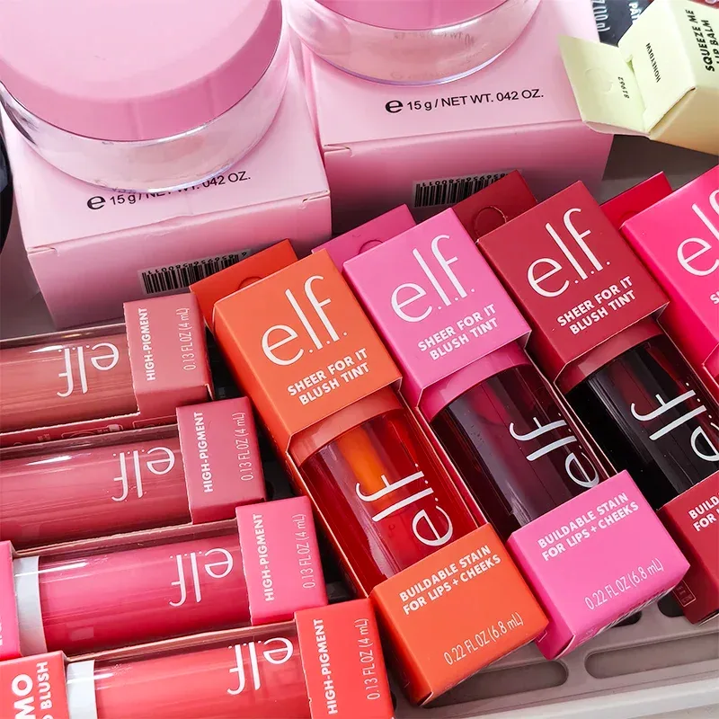 Hot Sale New Elf Bubblegum-Cherry Mango-Watermelon Lasting Moisturizer Lip Gloss Lip Balm & 8 Colors Cream Blush Brand Cosmetics — image 7