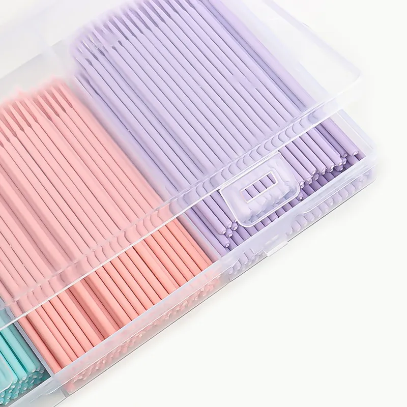 1/90/200/300 Pcs Eyelash Makeup Brush Set Silicone Eyebrow Brushes Micro Cotton Stick Lip Gloss Swab Eyelashes Extension Tools — image 4