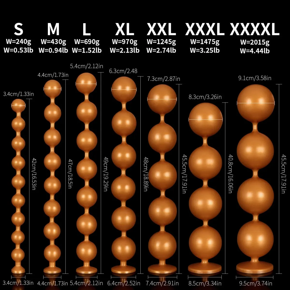 Super Lunghe Palline Anali Spina Anale Massaggio Prostatico Grande Butt Plug Palline Vaginali Stimolazione Anale Tirare Tallone Dildo Profonda giocattoli del sesso anale — image 6