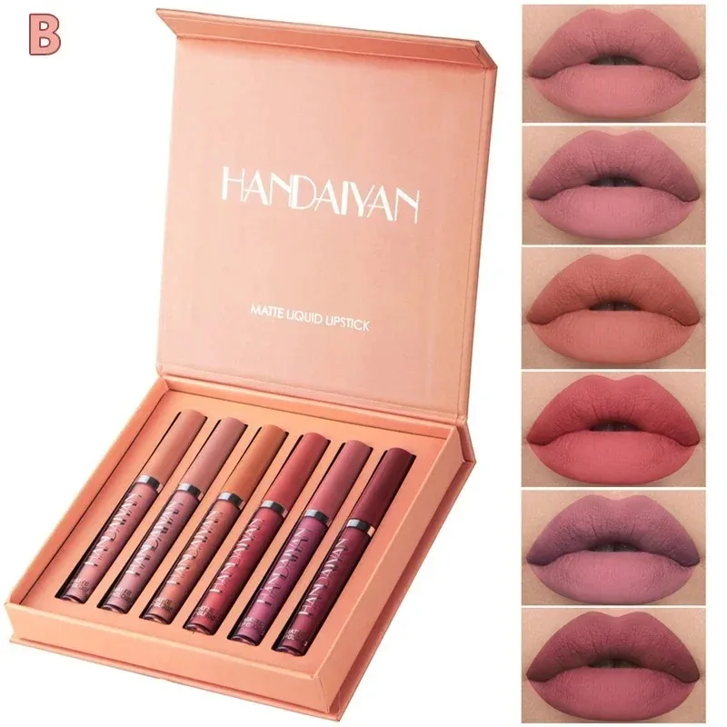 Combination Lipstick Set Makeup for Women Waterproof Long Lasting Cosmetics Matte Velvet Nude Color Lipstick Makeup Gift Box — image 9