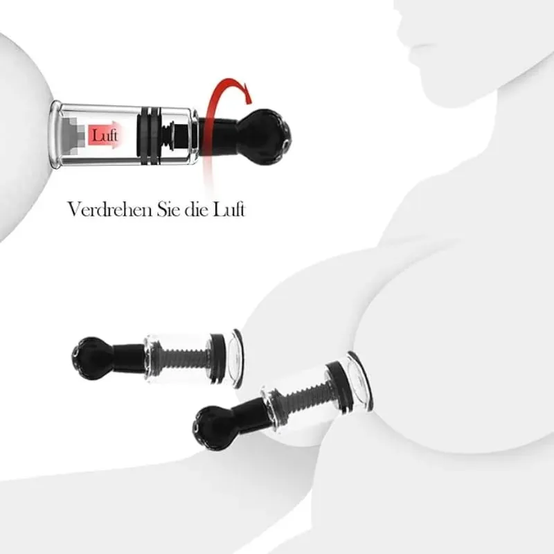 2ks BDSM Dospělá přísavka na bradavky Prsní klitoris Odsávačka Erotická pumpička na svírání bradavek Hra pro dospělé Sexuální hračky s kojením pro ženy Muži