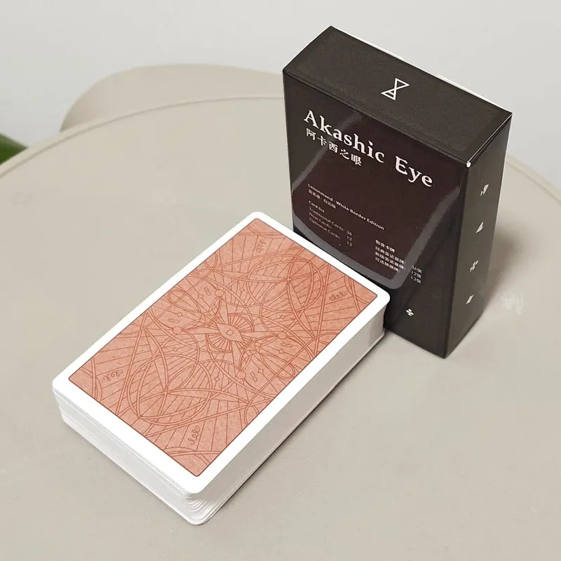 9*6 cm Akashic Eye Lenormand: 61-korts spådomsuppsättning (36 traditionella + 12 nya + 13 valfria) moderna illustrerade orakelkort