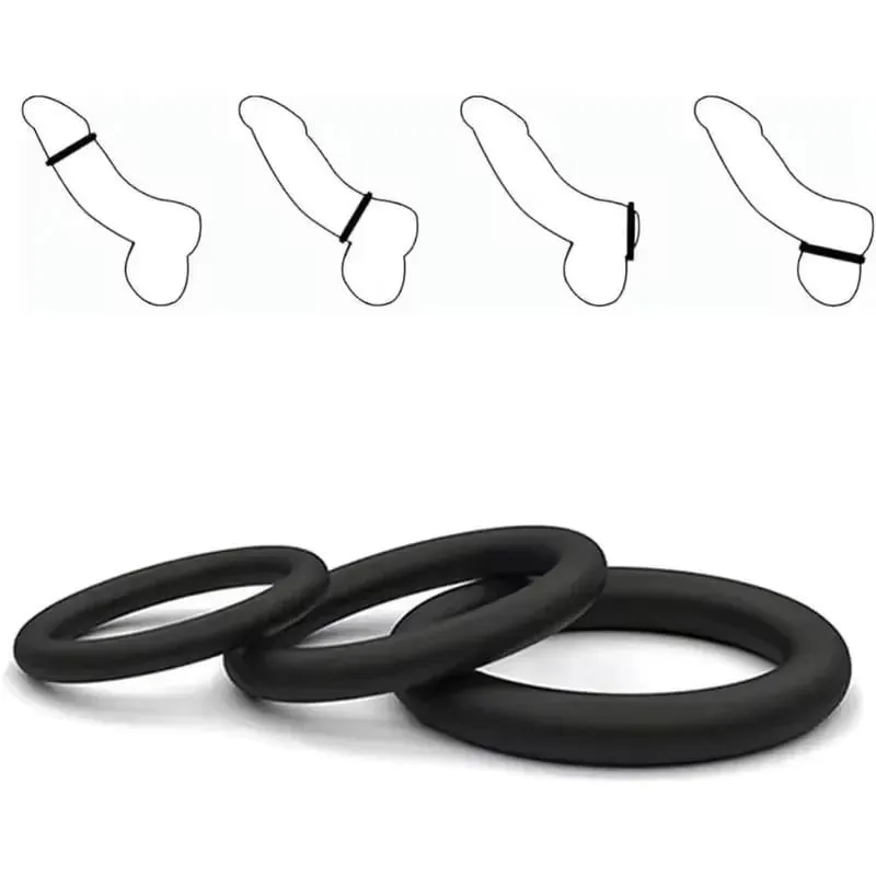 Durable Semen Lock Ring Silicone Watertight Penis Ring Men Ejaculation Delay Cock Rubber Rings Sex Toys for Male Sex Rings — image 1