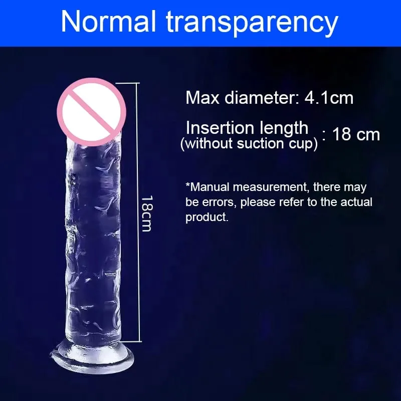 New Transparent Realistic Suction Cup Dildo Jelly Penis Dildo Clitoral Stimulator Big Dick Female Masturbator Lesbian Sex Toys — image 16